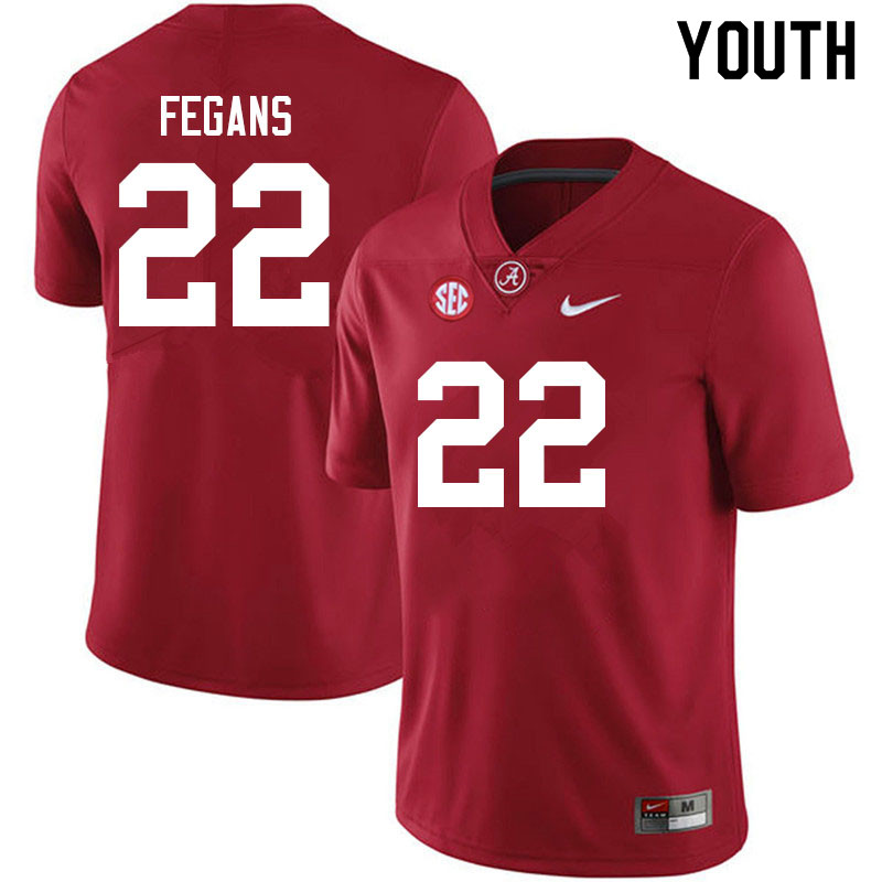Youth #22 Tre'Quon Fegans Alabama Crimson Tide College Football Jerseys Sale-Crimson